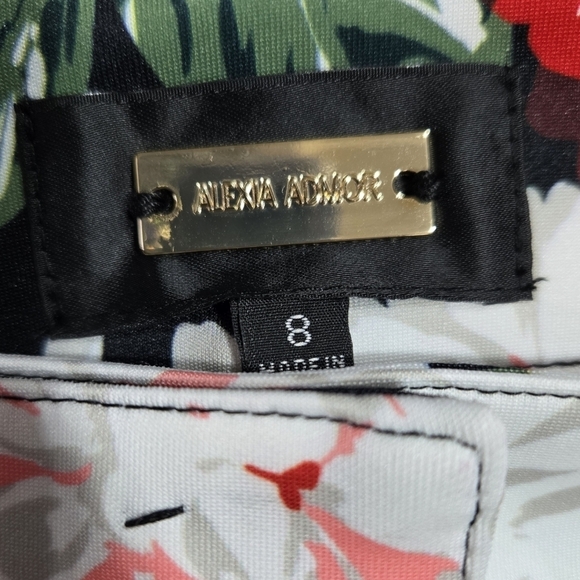 Alexia Admor Diana Floral Scuba Knit Straight Leg Trouser Romantic Wedding Guest - Picture 8 of 10